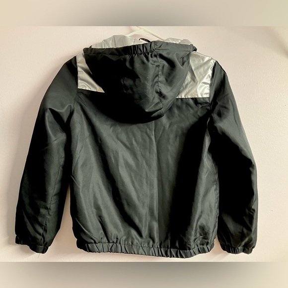 DKNY Girl’s Hooded Lightweight Jacket, Medium (10-12), Black/Silver - Picture 7 of 9